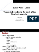 Enqueue Waits: Locks Thanks To Doug Burns For Much of The Row Lock Example