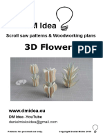 DM Idea 3D Flowers: Scroll Saw Patterns & Woodworking Plans