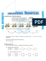 Ejercicios de Sucesiones Numéricas para Cuarto de Primaria