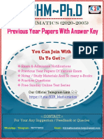 Previous Year Papers With Answer Key: MATHEMATICS (2020-2005)