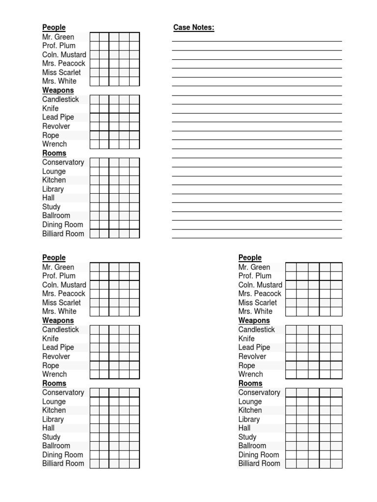 Clue Game Characters, Weapons, and Rooms | PDF | Art | Religion ...