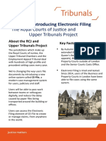 CE-File: Introducing Electronic Filing: The Royal Courts of Justice and Upper Tribunals Project
