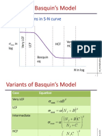Variants of Basquin's Model: - Various Regions in S-N Curve