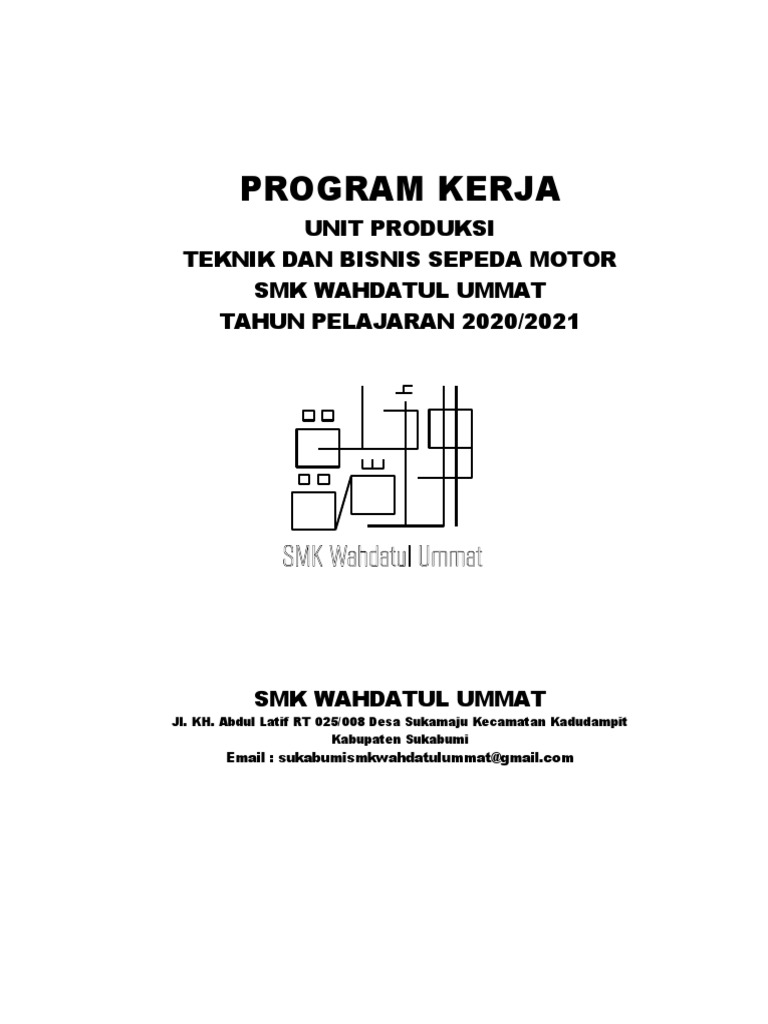 Program Kerja Unit Produksi SMK 2020/2021 | PDF | Bisnis | Teknologi ...