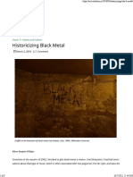 Historicizing Black Metal - Alban Bargain-Villéger