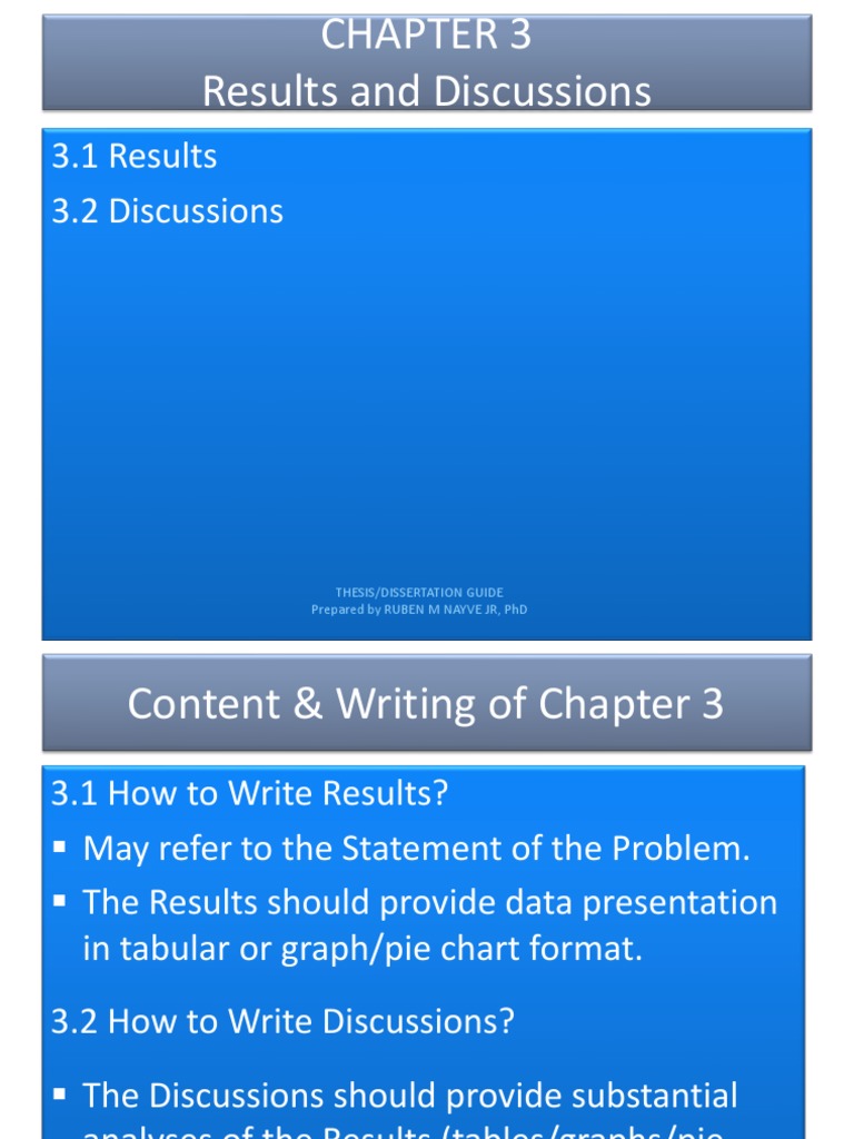 Writing Results and Discussions in Thesis | PDF