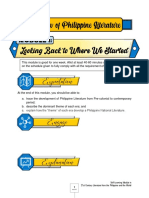 Looking Back To Where We Started: Self-Learning Module in 21st Century Literature From The Philippine and The World