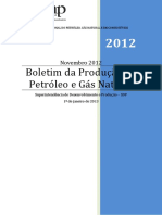 Boletim Da Produção de Petróleo e Gás Natural: Novembro 2012