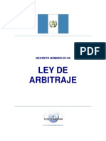 Ley de Arbitraje Decreto 67-95