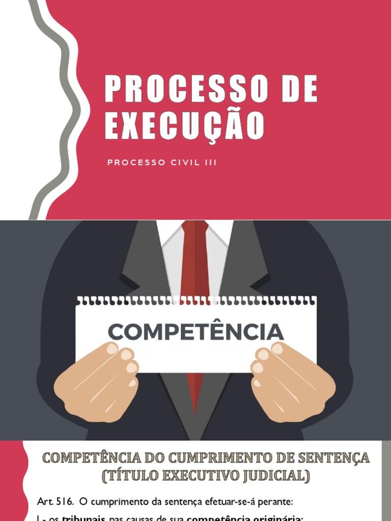 Competência no Processo de Execução | PDF | Sentença (jurídico) | Lei ...