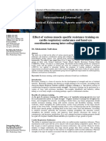 Effect of Various Muscle Specific Resistance Training On Cardio Respiratory Endurance and Hand Eye Coordination Among Inter-Collegiate Hockey Players