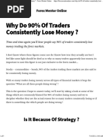 Why Do 90% of Traders Consistently Lose Money