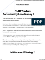 Why Do 90% of Traders Consistently Lose Money