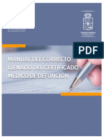 Manual del correcto llenado del certificado médico de defunción