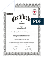 Weatherford Drilling Fluids Course Certificate