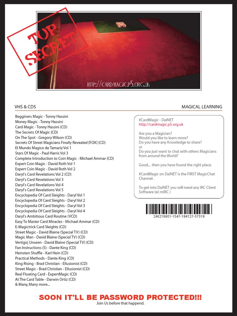 Card Magic PDF Magic (Illusion) Circus Skills