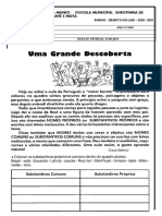 Ensino remoto Português 5o ano Escola Municipal Christinna