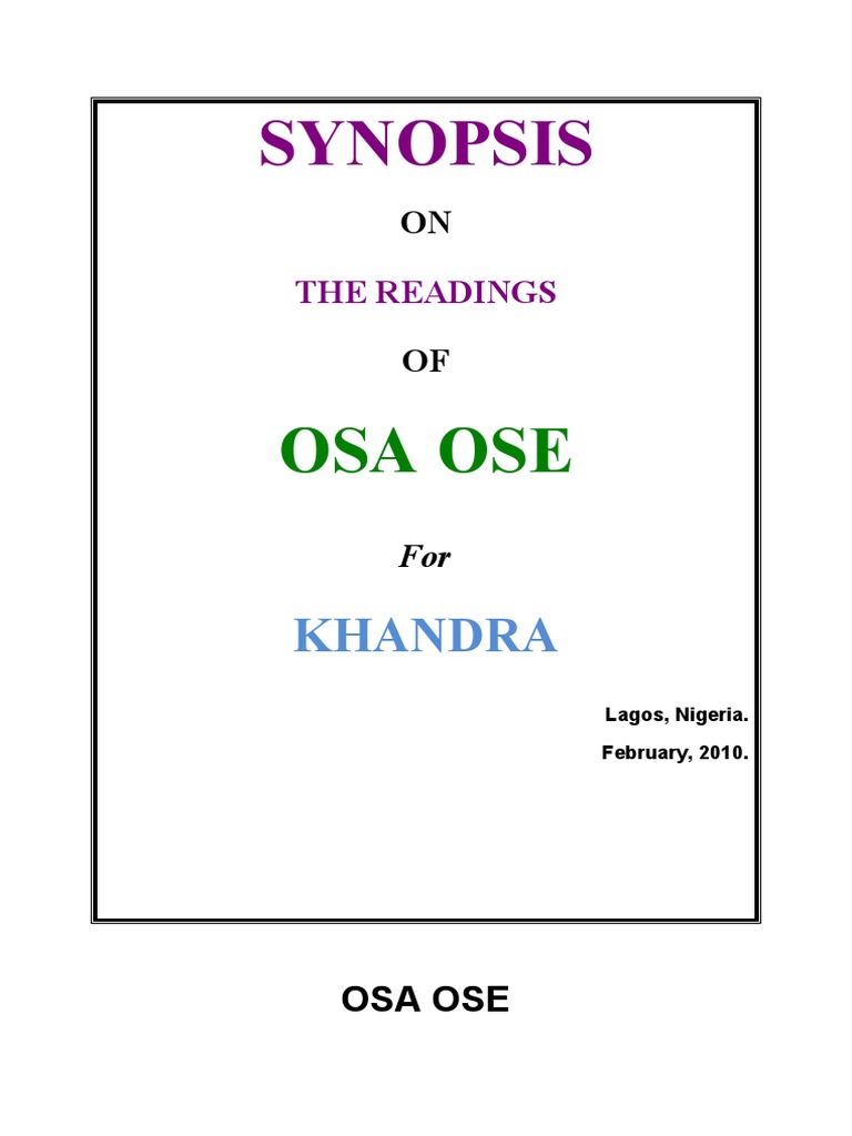 Lecturas de Osa Ose en Ifá | PDF | Oculto | Comportamiento religioso y ...