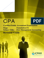 Cpa f2.1 - Management Accounting - Revision Guide