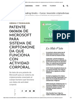 Patente 060606 de Microsoft para sistema de criptomoneda que funciona con actividad corporal