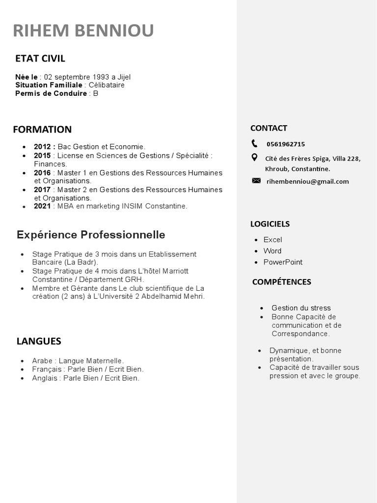 83 Modele Cv Indeed Pdf