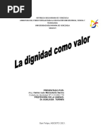 Investigacion La Dignidad Como Valor
