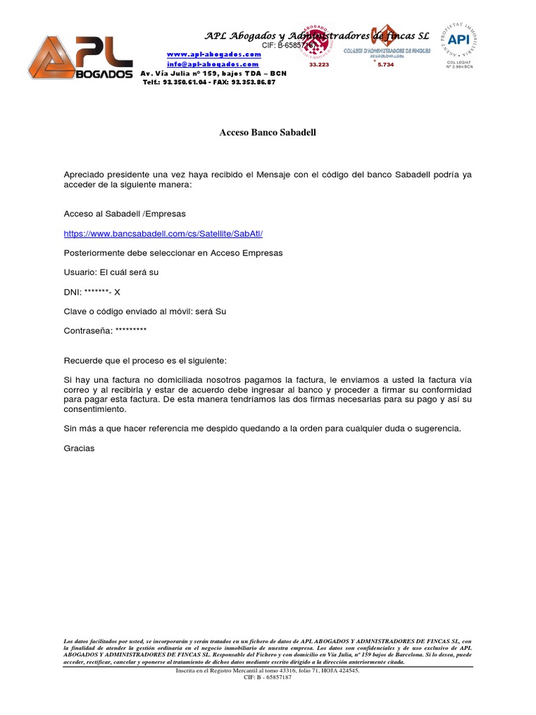 Acceso Banco Sabadell PDF