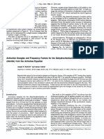 Activation: Energies Frequency Factors For The Dehydrochlorination of Poly (Vinyl Chloride) From The Arrhenius Equation