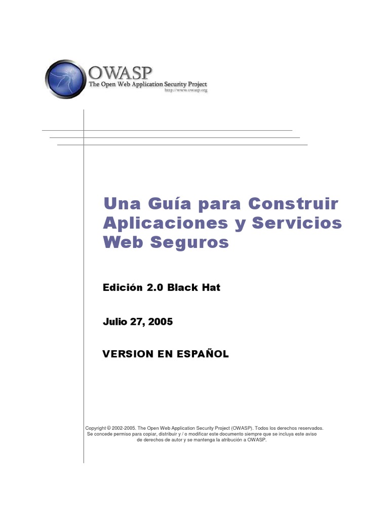 0 OWASP - Development - Guide - 2.0.1 - Spanish | PDF