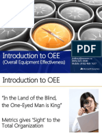 Introduction To OEE: (Overall Equipment Effectiveness)