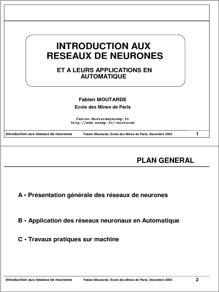 Introduction aux réseaux de neurones | PDF | Réseau de neurones ...