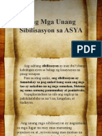 Ang Mga Unang Sibilisasyon Sa ASYA