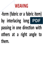 Weaving Fabric by Interlacing Threads