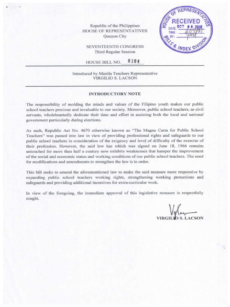 Magna Carta House Bill | PDF