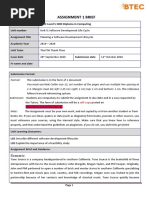 Assignment 1 Brief: Scenario