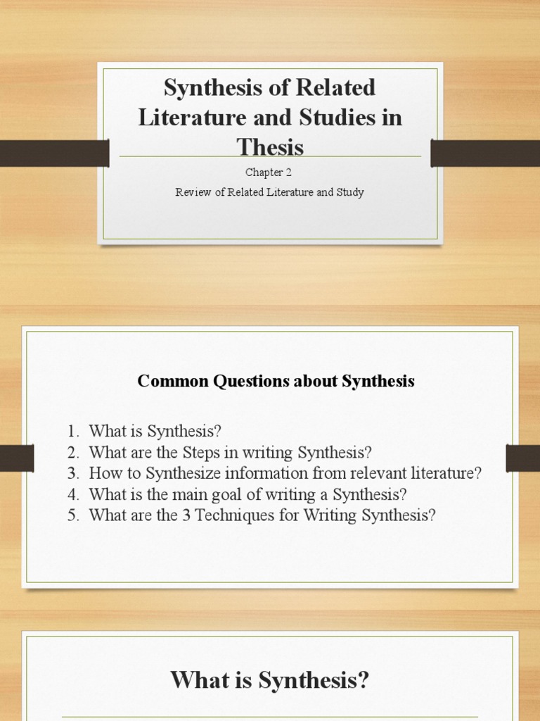 synthesis of related literature and studies meaning