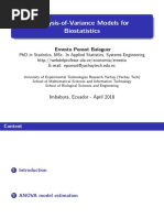 Analysis-of-Variance Models For Biostatistics: Ernesto Ponsot Balaguer