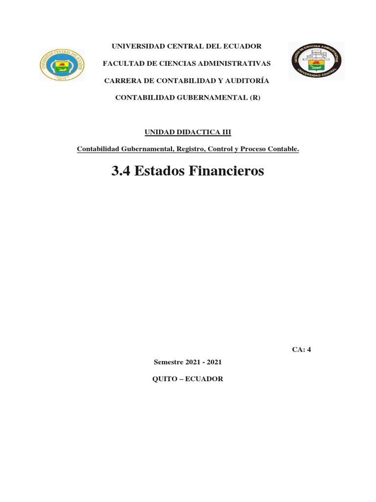 3.4 Estados Financieros - 2021 | PDF | Contabilidad | Estado financiero