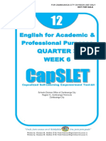 English For Academic & Professional Purposes: Quarter 3 Week 6