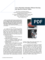 Traction Control Based Slip Ratio Estimation Without Detecting Vehicle Speed For Electric Vehicle