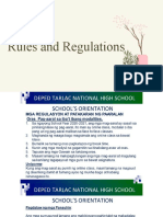 Rules and Regulations