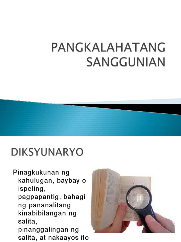 Lesson 1.1 Pangkalahatangsanggunian | PDF