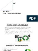 Name: Amol Mane Class: Sy Bms Div: A R.N: 10 Sub: Fc-Iii Topic: Waste Management