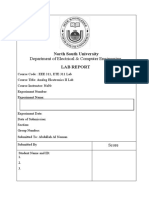 Department of Electrical & Computer Engineering: North South University Lab Report