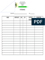 Attendance: City Population Development Office