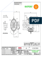 Toshiba motor specifications and outline drawing