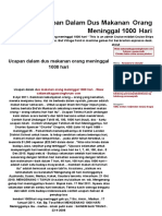 Ucapan Dalam Dus Makanan Orang Meninggal 1000 Hari