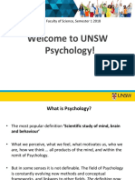 Welcome To UNSW Psychology!: UNSW School of Psychology, Faculty of Science, Semester 1 2018