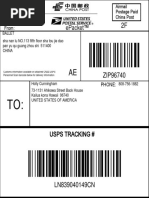 China Post Shipping Label