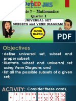 Grade 7 - Mathematics: Universal Set Subsets and Venn Diagram